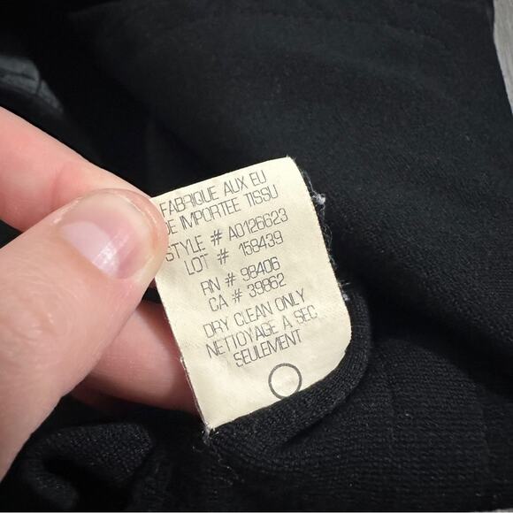 Theory Black High Collared Neck Button Front Mini Tunic Dress‎ Size 4 - Picture 7 of 12